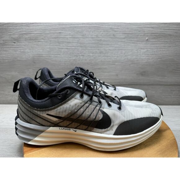 Nike Lunar Roam Mens Size 12 Summit White Black Athletic Running Shoes Sneakers - Picture 1 of 12